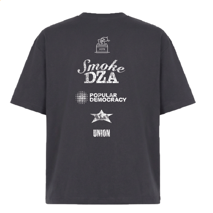 We Outside Barriers x Union LA x Smoke DZA x Popular Democracy (Oversized Vintage Black Box Tee)