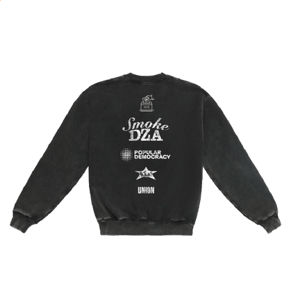 We Outside Barriers x Union LA x Smoke DZA x Popular Democracy (Vintage Black Crewneck Sweater)
