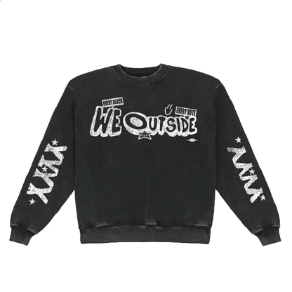 We Outside Barriers x Union LA x Smoke DZA x Popular Democracy (Vintage Black Crewneck Sweater)