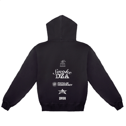 We Outside Barriers x Union LA x Smoke DZA x Popular Democracy (Jet Black Pullover Hoodie)