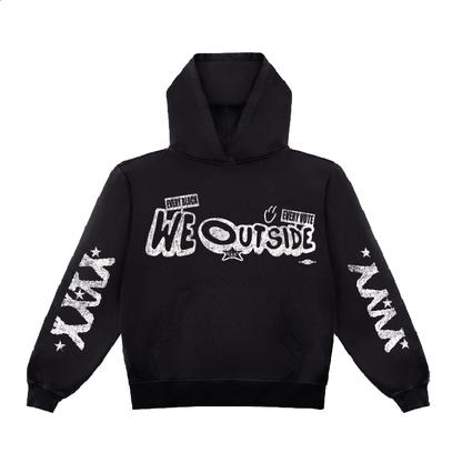 We Outside Barriers x Union LA x Smoke DZA x Popular Democracy (Jet Black Pullover Hoodie)
